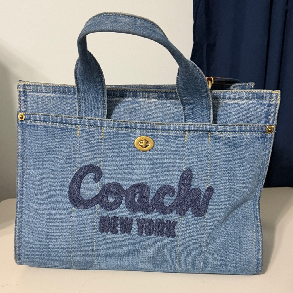 Coach Canvas Denim Tote 26